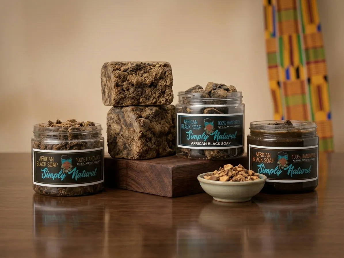 Simply Natural African Black Soap Mockup Imaging